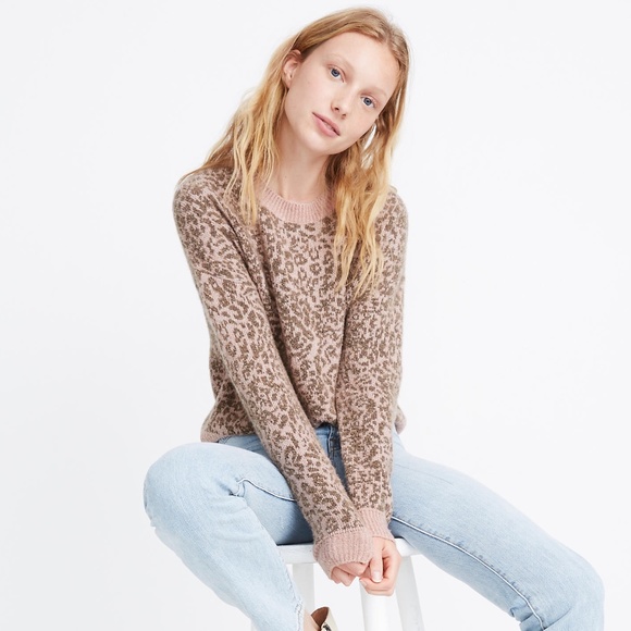 Madewell Pink and Brown Crew Neck Sweater - Picture 4 of 16